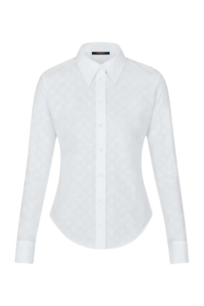 Image of Louis Vuitton White Monogram Woman Shirt