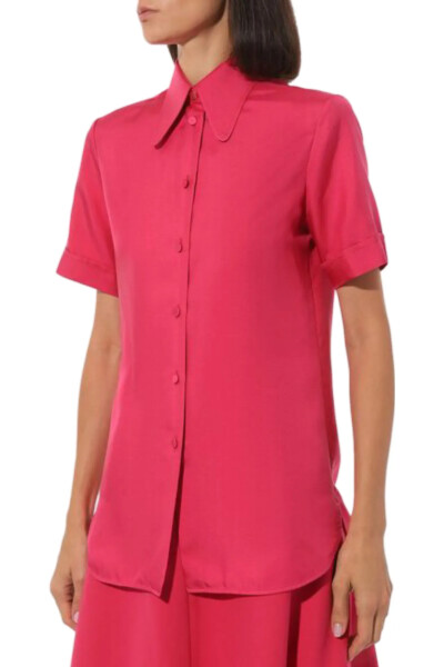 Image 5 of Gucci Pink Silk Short Sleeve Shirt