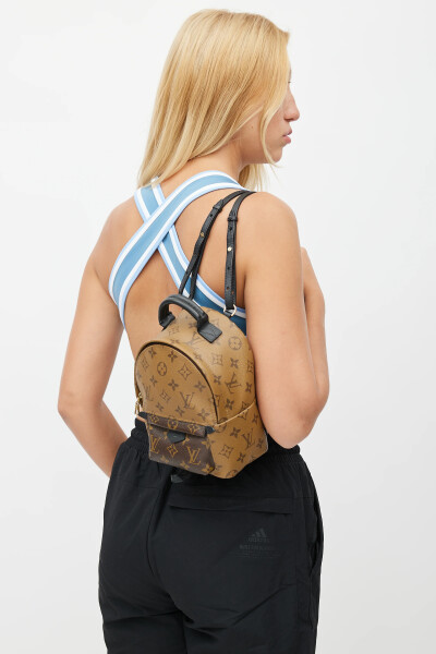 Image 2 of Louis Vuitton Brown Monogram Reverse Mini Palm Springs backpack