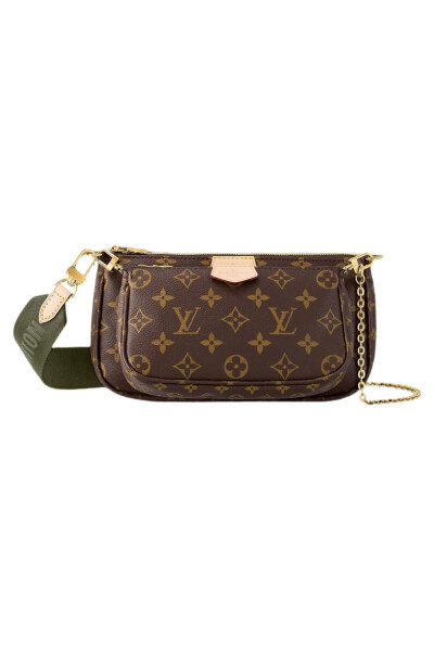 Image of Louis Vuitton Khaki Multi Pochette Accessoires Monogram Canvas Bag