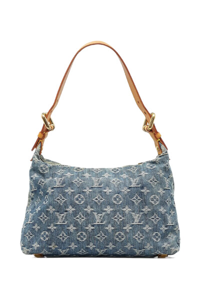 Image 3 of Louis Vuitton Vintage Blue Monogram Denim Baggy Bag