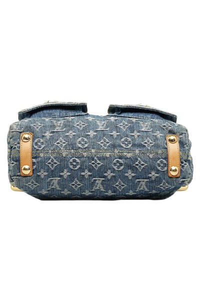 Image 4 of Louis Vuitton Vintage Blue Monogram Denim Baggy Bag