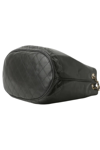 Image 5 of Chanel Vintage Black Quilted Bucket Crossbody Bag