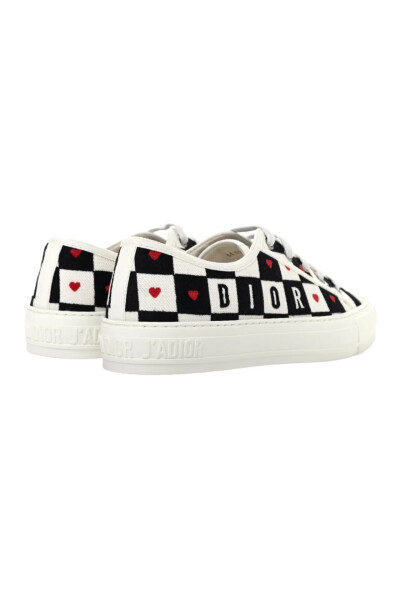 Image 2 of Dior Black and White Canvas Dioramour Walk'N'Dior Low Top Sneakers