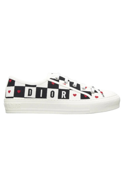 Image of Dior Black and White Canvas Dioramour Walk'N'Dior Low Top Sneakers