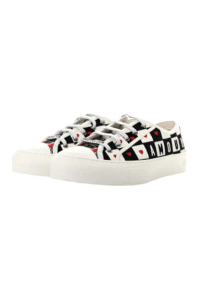 Image 5 of Dior Black and White Canvas Dioramour Walk'N'Dior Low Top Sneakers