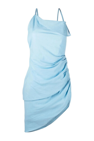 Image of Jacquemus Light Blue Le Papier 'La Robe Saudade' Minidress