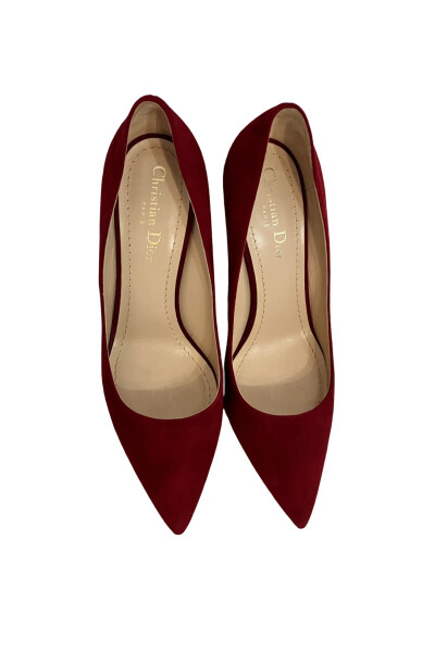 Image 4 of Dior D-Choc Pumps in Burgundy Suede 90