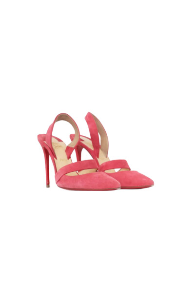 Image 2 of Christian Louboutin Pink Begonia Actina 100 Suede Heels