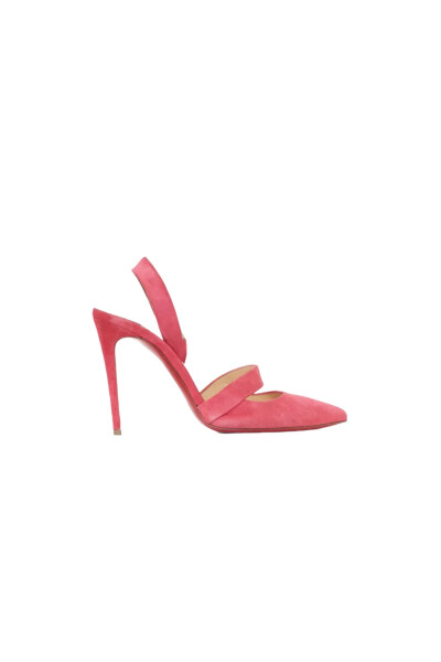 Image of Christian Louboutin Pink Begonia Actina 100 Suede Heels