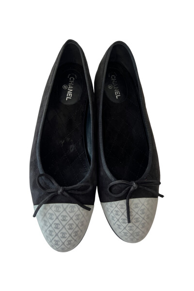 Image 5 of Chanel Black Suede Ballet Flats