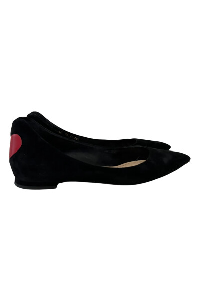 Image of Dior Black Suede Laminate Dioramour Ballet Flats