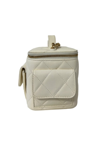 Image 5 of Chanel White Quilted Leather Cube Vanity Mini Bag