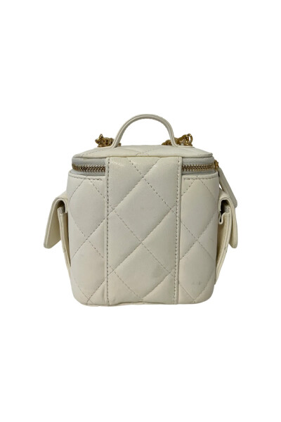 Image 6 of Chanel White Quilted Leather Cube Vanity Mini Bag