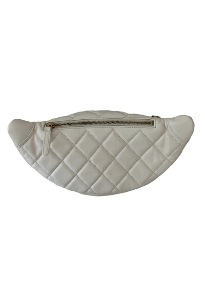 Image 2 of Chanel White Quilted Leather Belt Bag