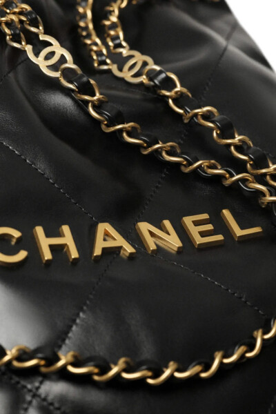 Image 5 of Chanel Black Leather 22 Backpack