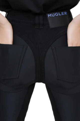 MUGLER Black Cotton Jeans Black