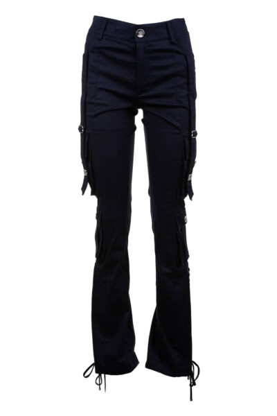 Image of Dolce & Gabbana Black Cargo Side Cords Trousers