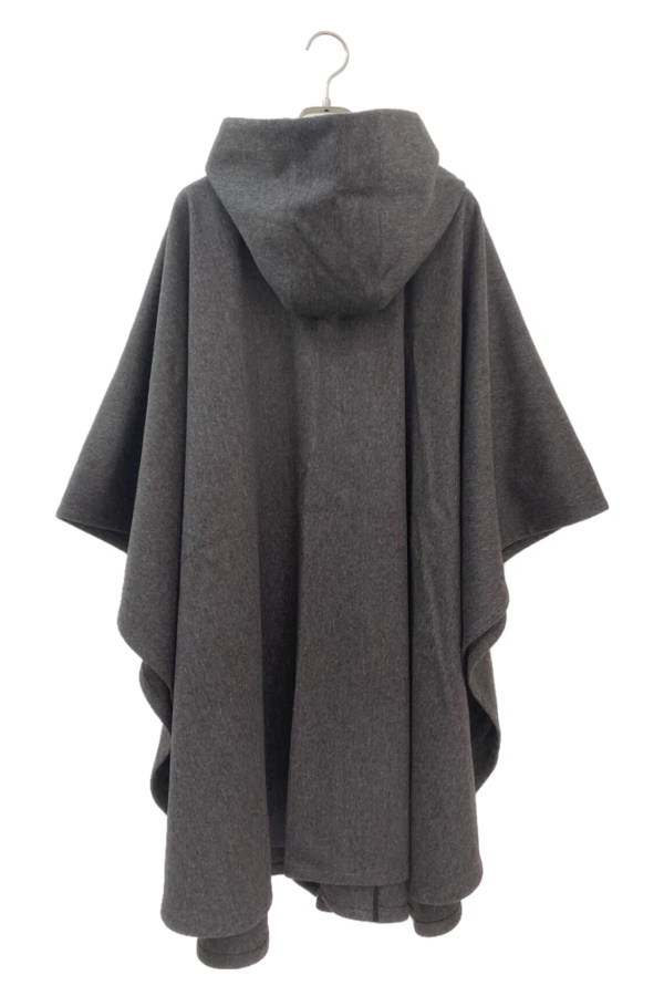 Saint Laurent Grey Wool Poncho Grey