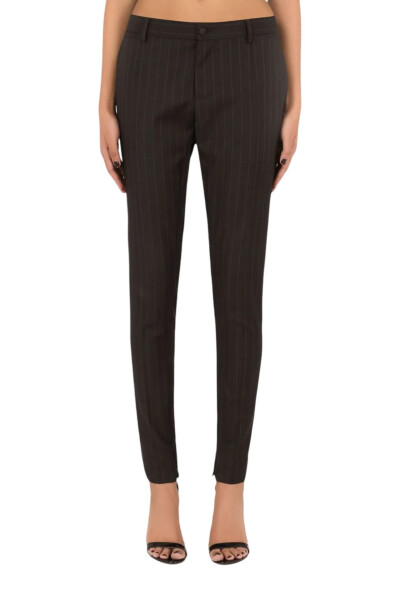 Image 3 of Dolce & Gabbana Black pinstriped tailored trousers