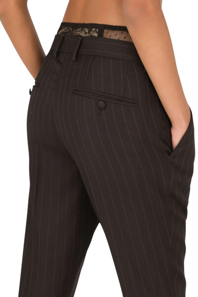 Image 5 of Dolce & Gabbana Black pinstriped tailored trousers