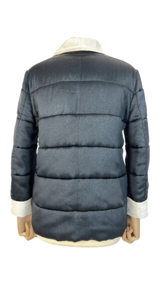 Chanel Black Silk puffer Black