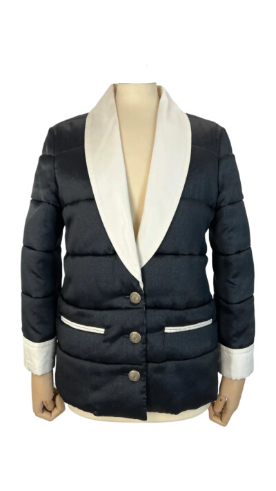 Image 2 of Chanel Black Silk puffer