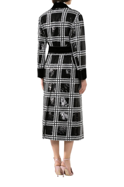 Image 4 of Dolce & Gabbana Black and white sequin coat