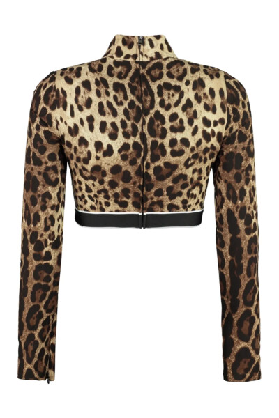 Image 4 of Dolce & Gabbana Brown Leopard Crop-Top