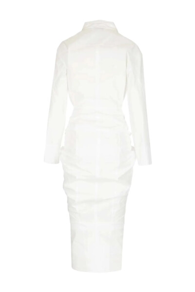 Image 5 of ALAIA White Gathered Midi Dress