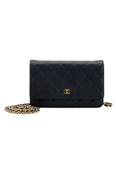 Image 2 of Chanel Black WOC Lambskin wallet on chain