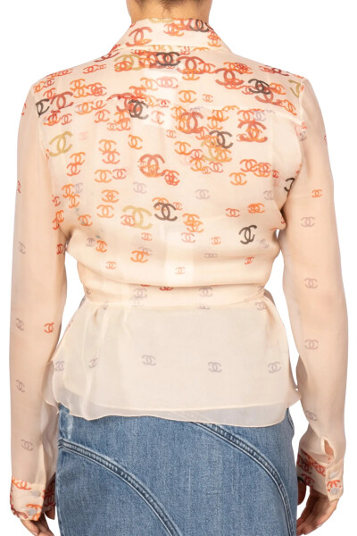 Image 3 of Chanel Pale Pink Vintage Silk Shirt