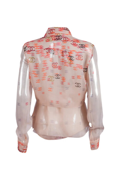 Image 4 of Chanel Pale Pink Vintage Silk Shirt