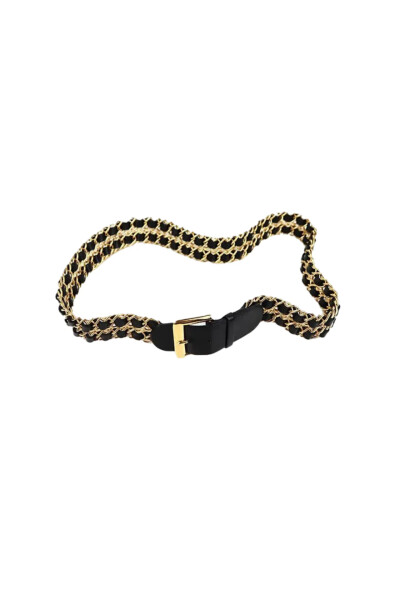 Image 2 of Chanel Black Vintage Chunky Chain Belt