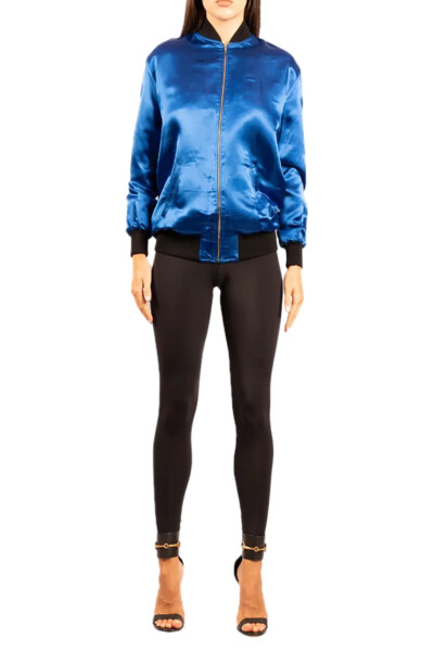 Image 2 of Saint Laurent Blue Vintage Bomber Sweet Dreams Rainbow