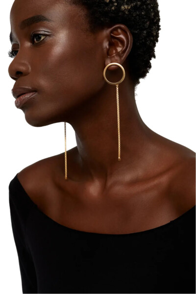 Image 4 of Adeena 18K Gold plated Earrings Dia