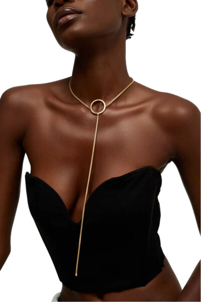 Image 3 of Adeena 18K Gold plated Choker Dia