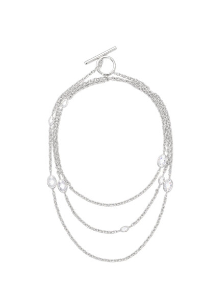 Image 4 of Adeena Silver Choker with White Zircons Satu