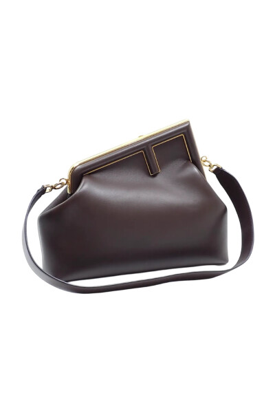 Image of Fendi Brown First Medium Leather Handbag