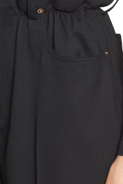 Image 5 of Miu Miu Black Paperbag Straight-Leg Wool Pants