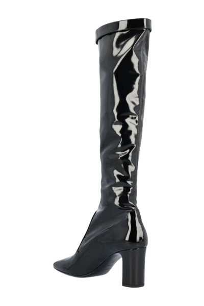 Image 6 of Saint Laurent Black Elle Square Toe Boots