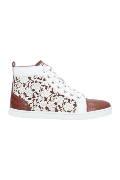 Image of Christian Louboutin Brown Skateboard Shoes Women's High-Top