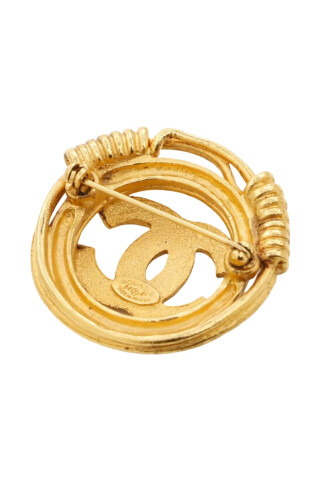 Chanel Coco Mark gold brooch 1994 Gold