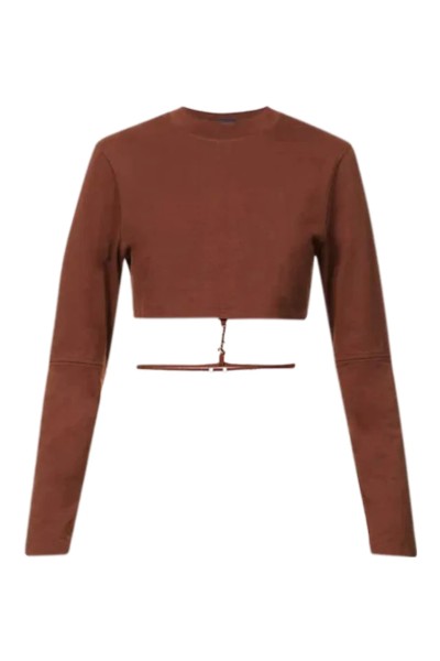 Image of Jacquemus Brown Le T-Shirt Pino Cotton Top